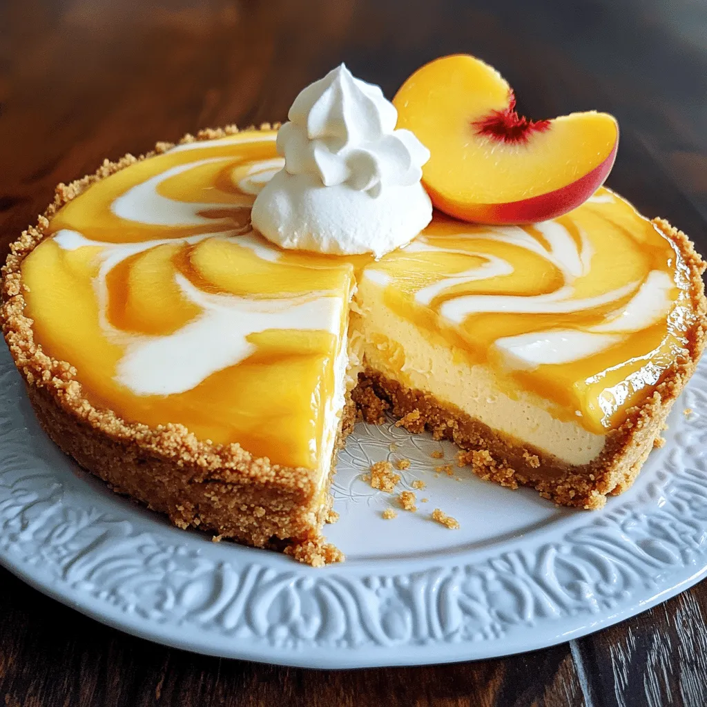 Peach Swirl Cheesecake Delightful and Creamy Recipe