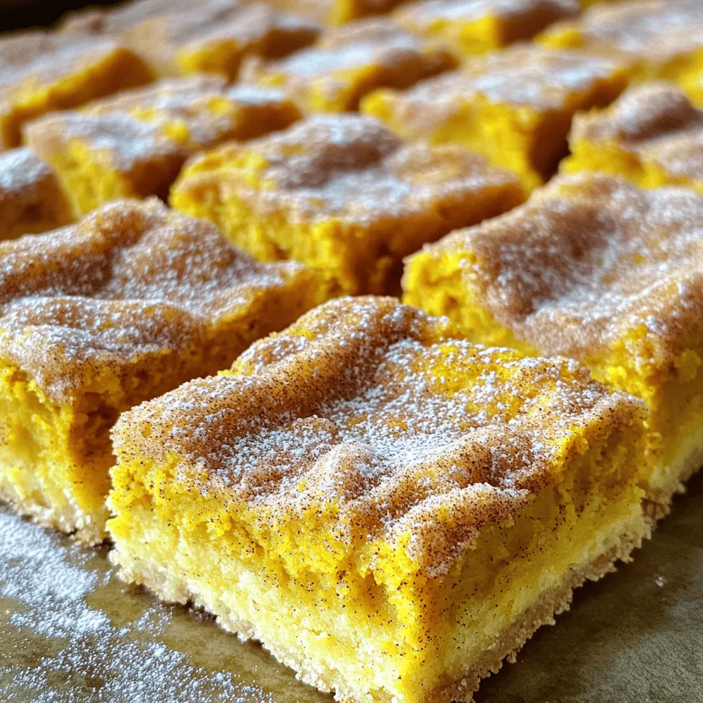 Pumpkin Snickerdoodle Cookie Bars Simple and Tasty Treat