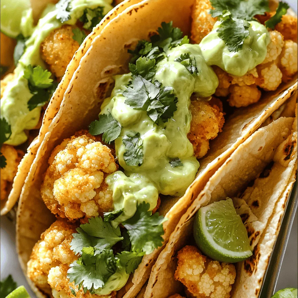 Crispy Cauliflower Tacos Zesty Flavorful Delight