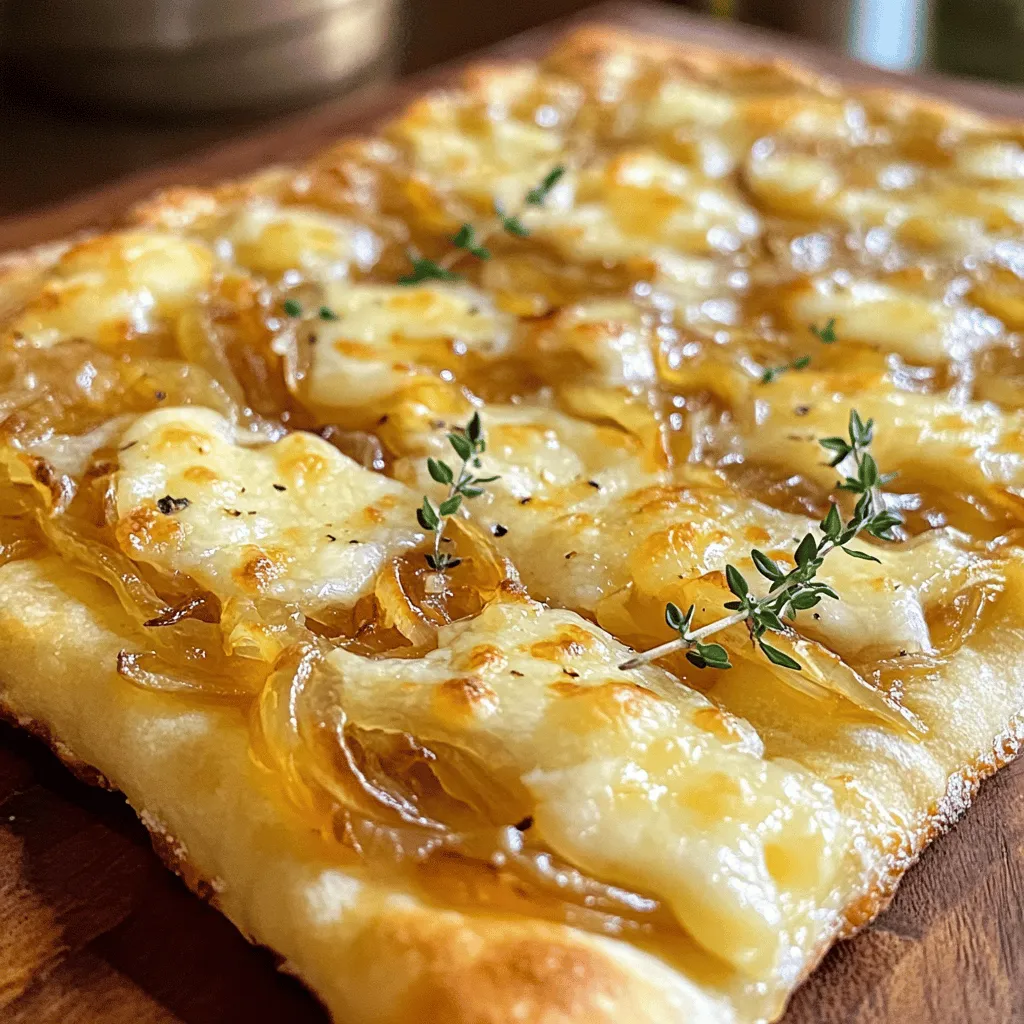 Caramelized Onion Gruyere Flatbread Flavorful Delight