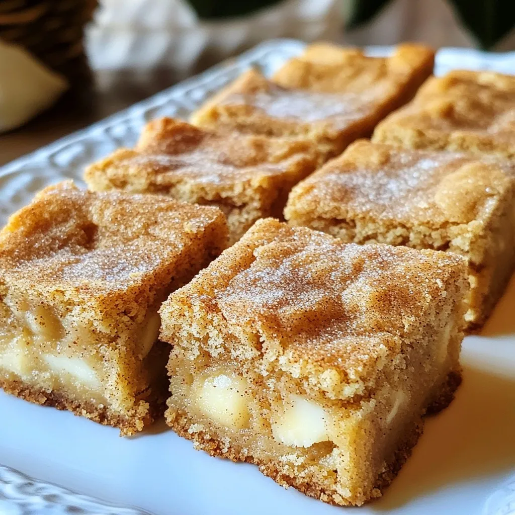 Snickerdoodle Blondies Irresistible and Simple Recipe