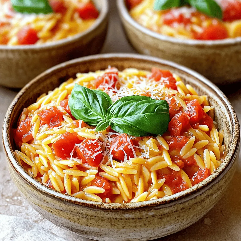 Creamy Tomato Basil Orzo Simple and Flavorful Dish