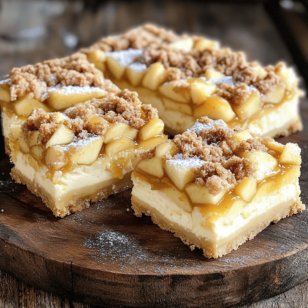 Apple Pie Cheesecake Streusel Bars Irresistible Treat