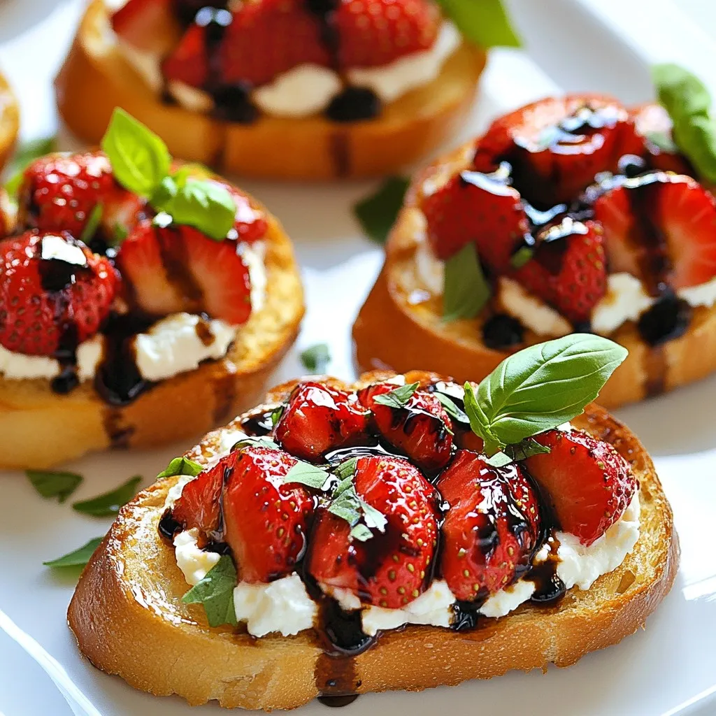 Balsamic Strawberry Crostini Fresh and Flavorful Treat