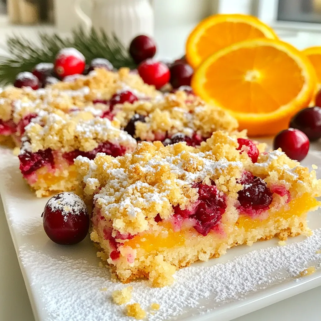 Cranberry Orange Crumb Bars Easy and Tasty Treat