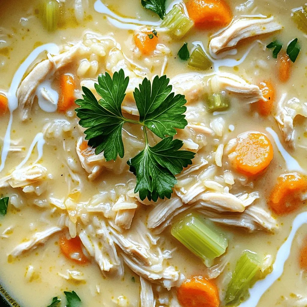 Creamy Chicken and Rice Soup Slow Cooker Delight
