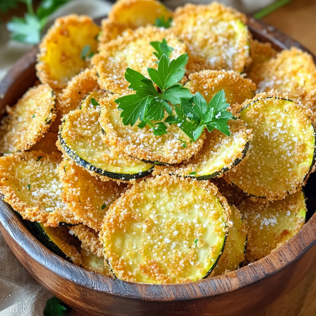 Air Fryer Parmesan Zucchini Chips Crispy Snack Recipe