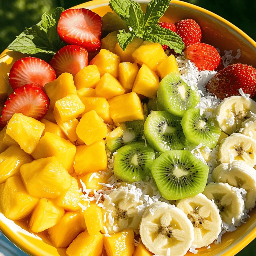Tropical Fruit Salad Refreshing and Nutritious Dish