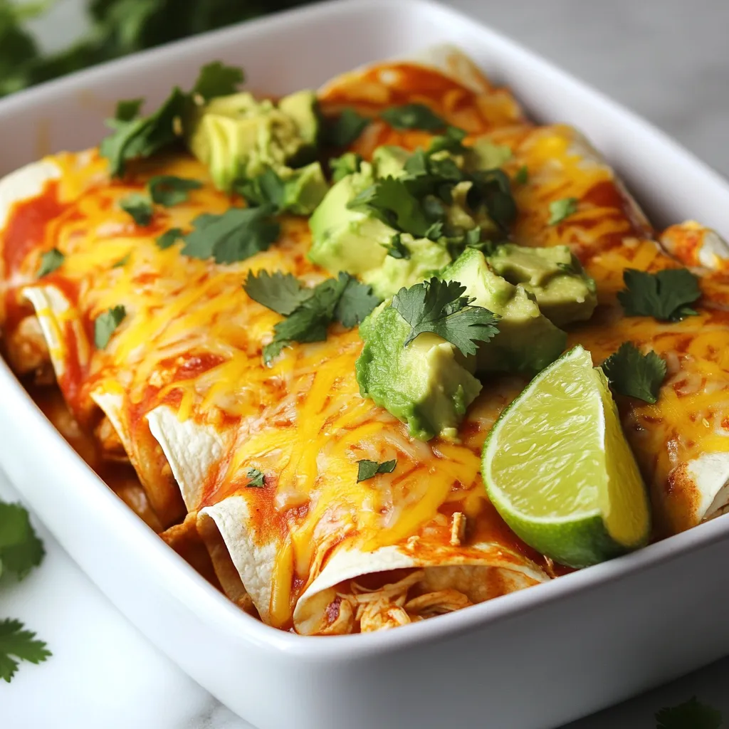 Delicious Avocado Chicken Enchiladas Easy Recipe
