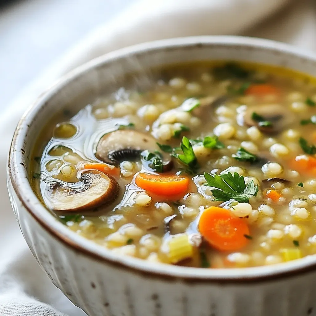 Hearty Barley Mushroom Soup Simple Comfort Dish