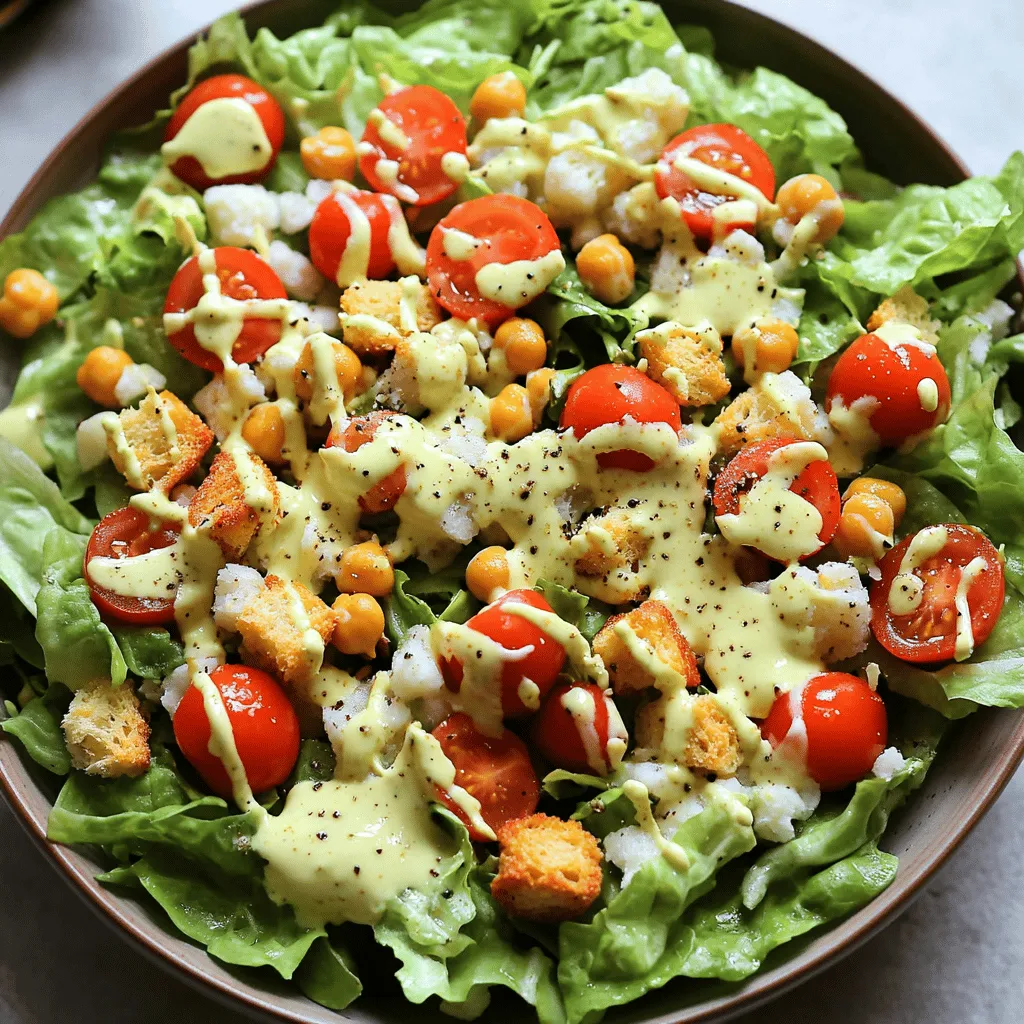 Chickpea Caesar Salad Fresh and Flavorful Delight