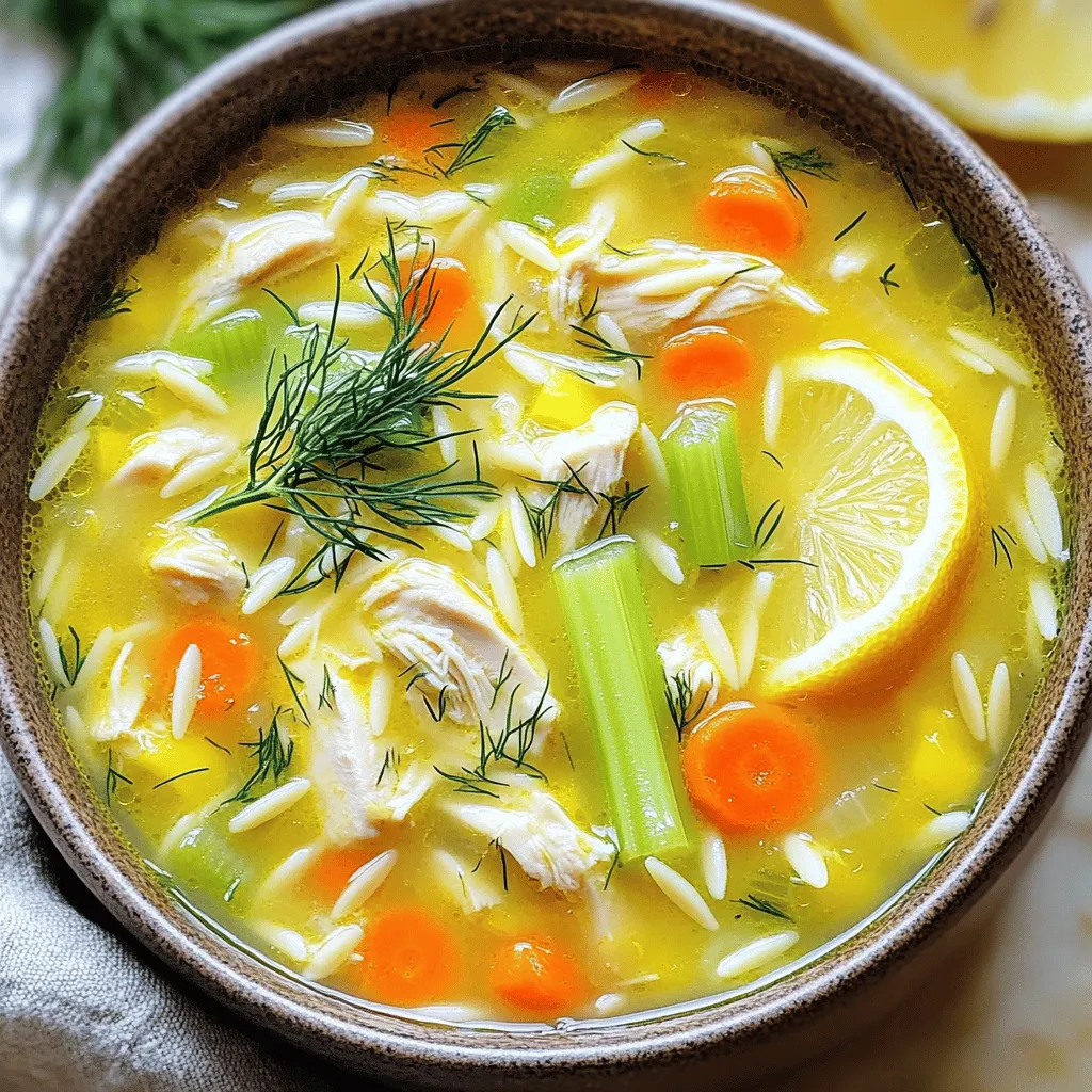 Greek Lemon Chicken Soup Flavorful and Comforting Dish
