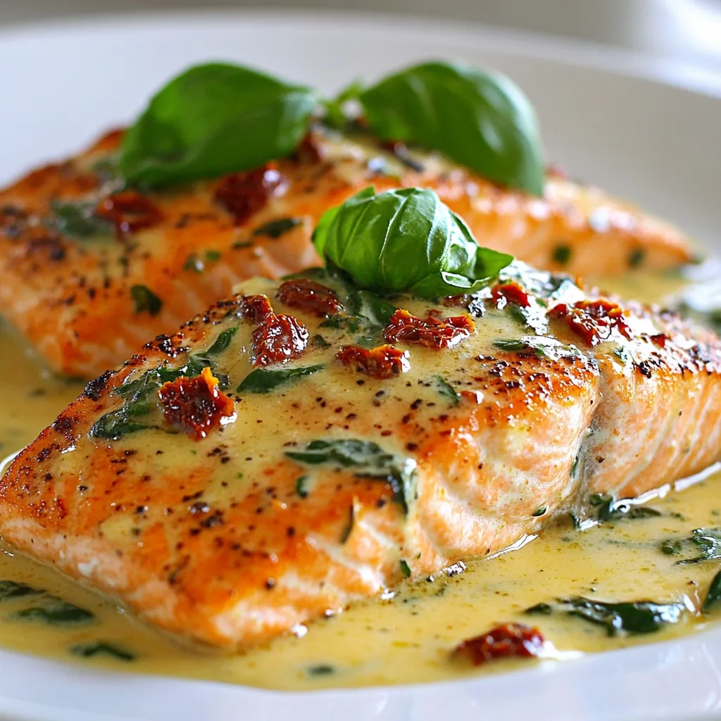 Creamy Sun-Dried Tomato Tuscan Salmon Delight