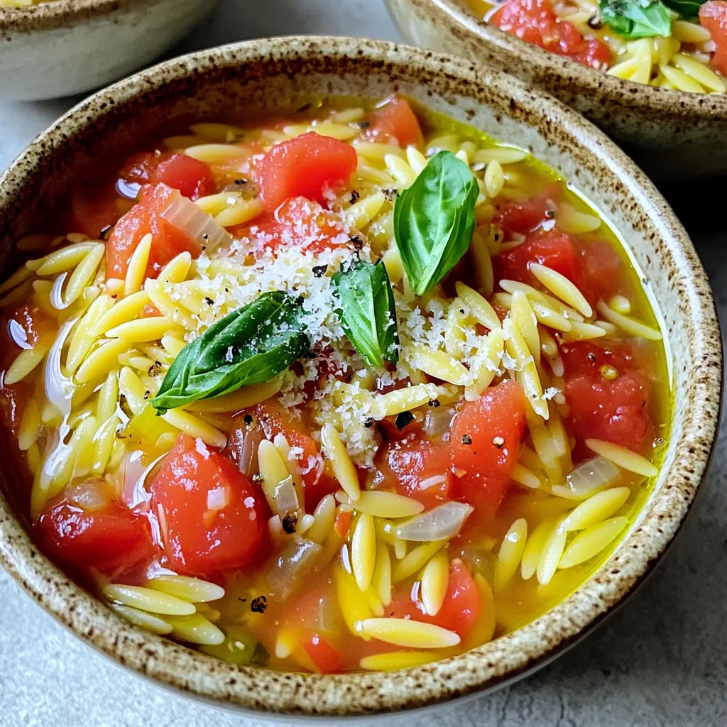 One Pot Tomato Basil Orzo Flavorful and Simple Meal