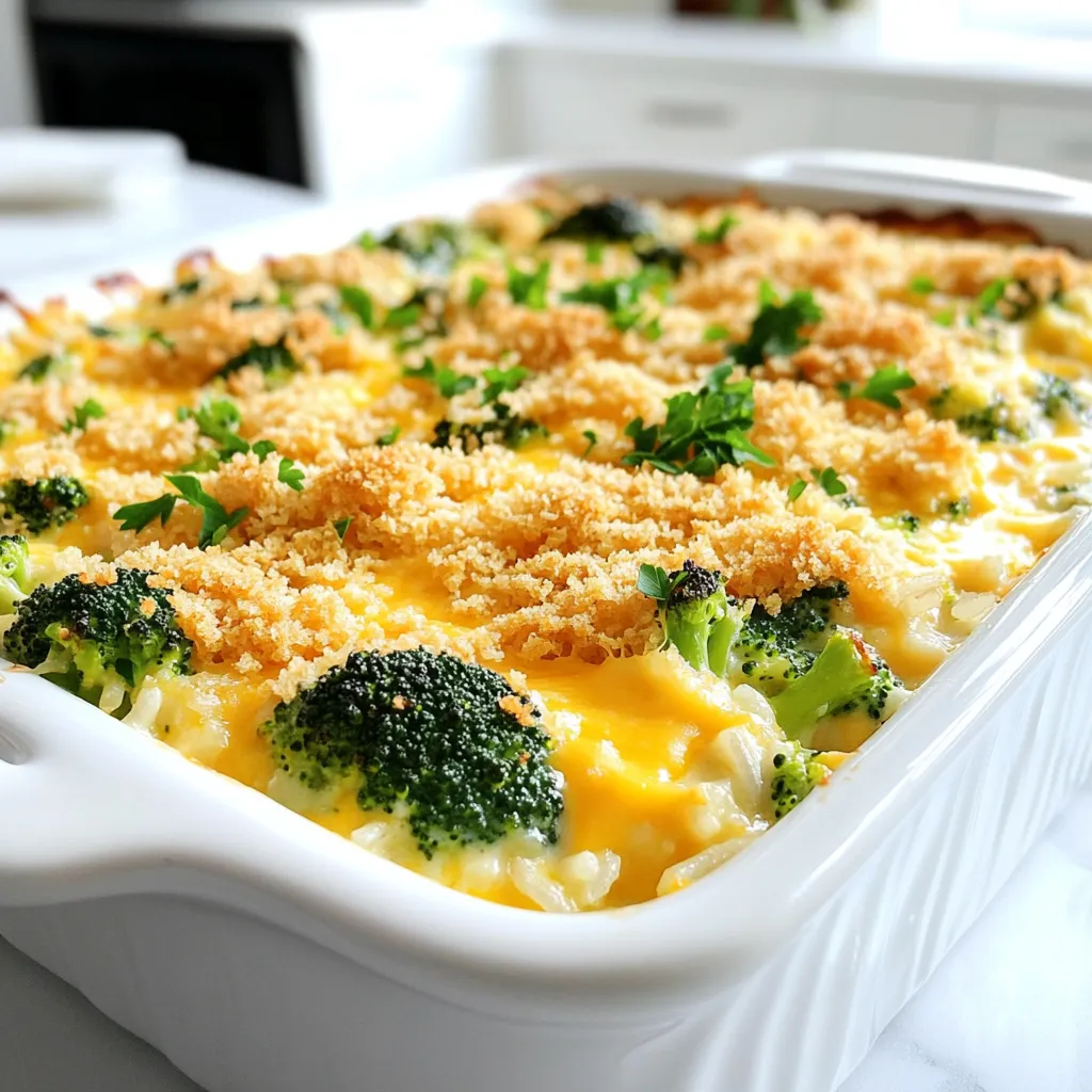 Cheesy Broccoli Rice Casserole One Pot Delight