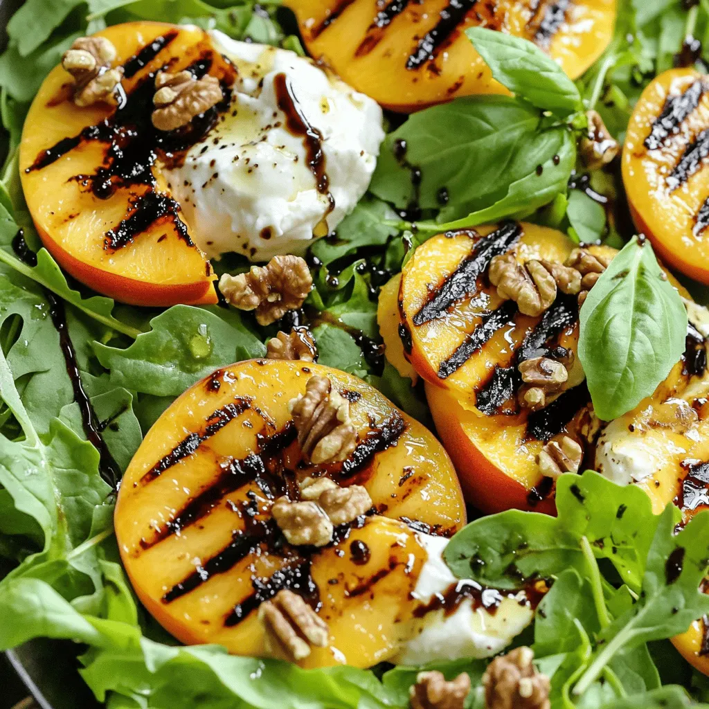Grilled Peach and Burrata Salad Fresh and Flavorful