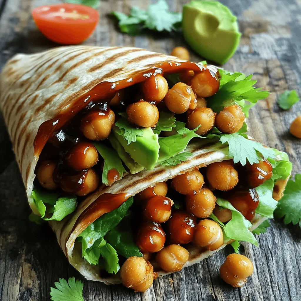 Crispy BBQ Chickpea Wraps Flavorful and Satisfying Meal