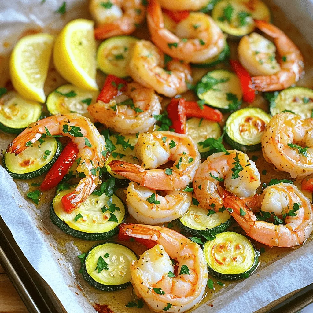 Sheet-Pan Lemon Garlic Shrimp with Zucchini Magic