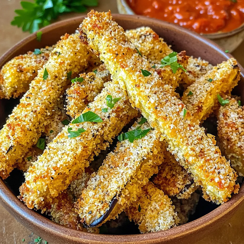 Air Fryer Parmesan Eggplant Fries Crisp and Tasty