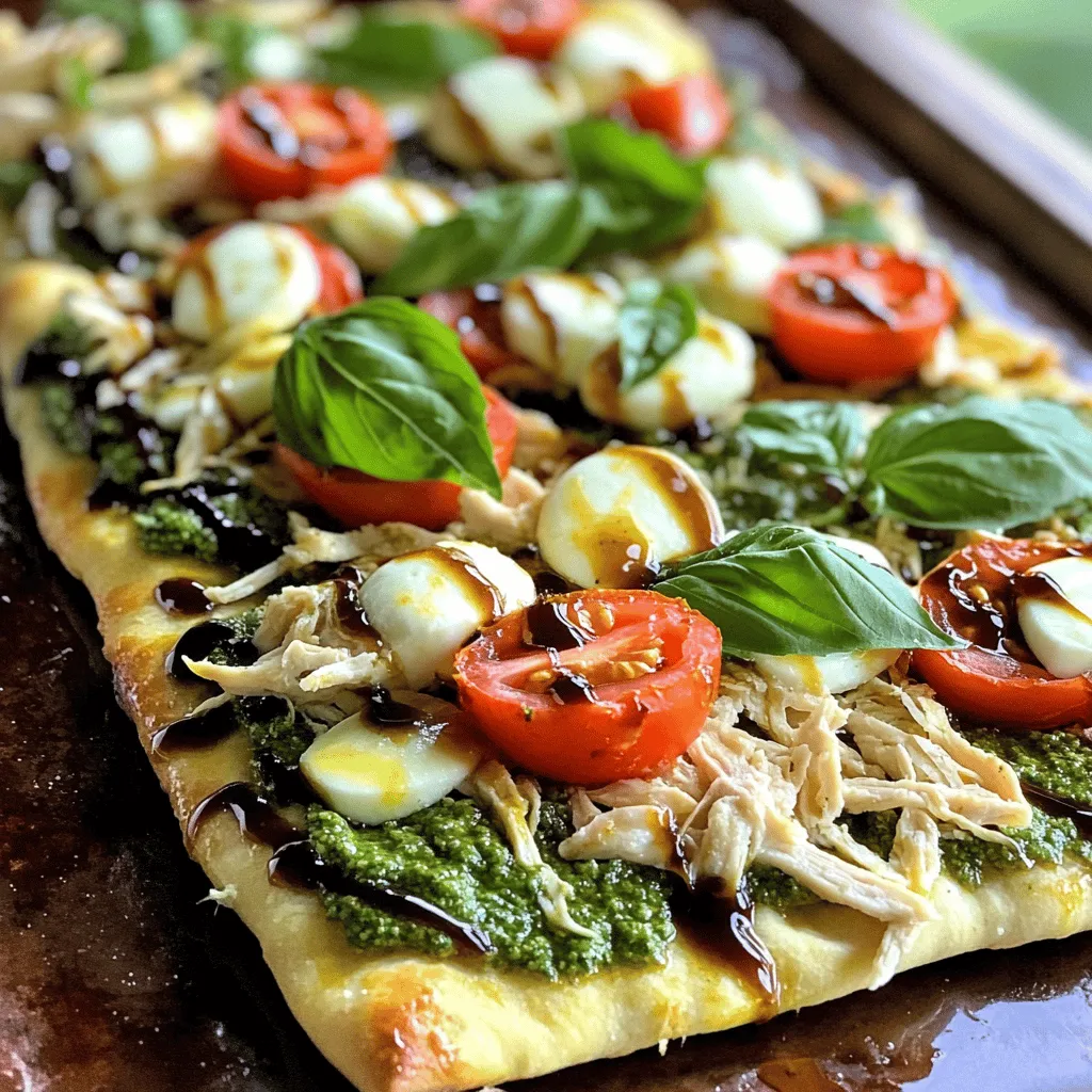 Pesto Chicken Caprese Flatbread Flavorful Delight
