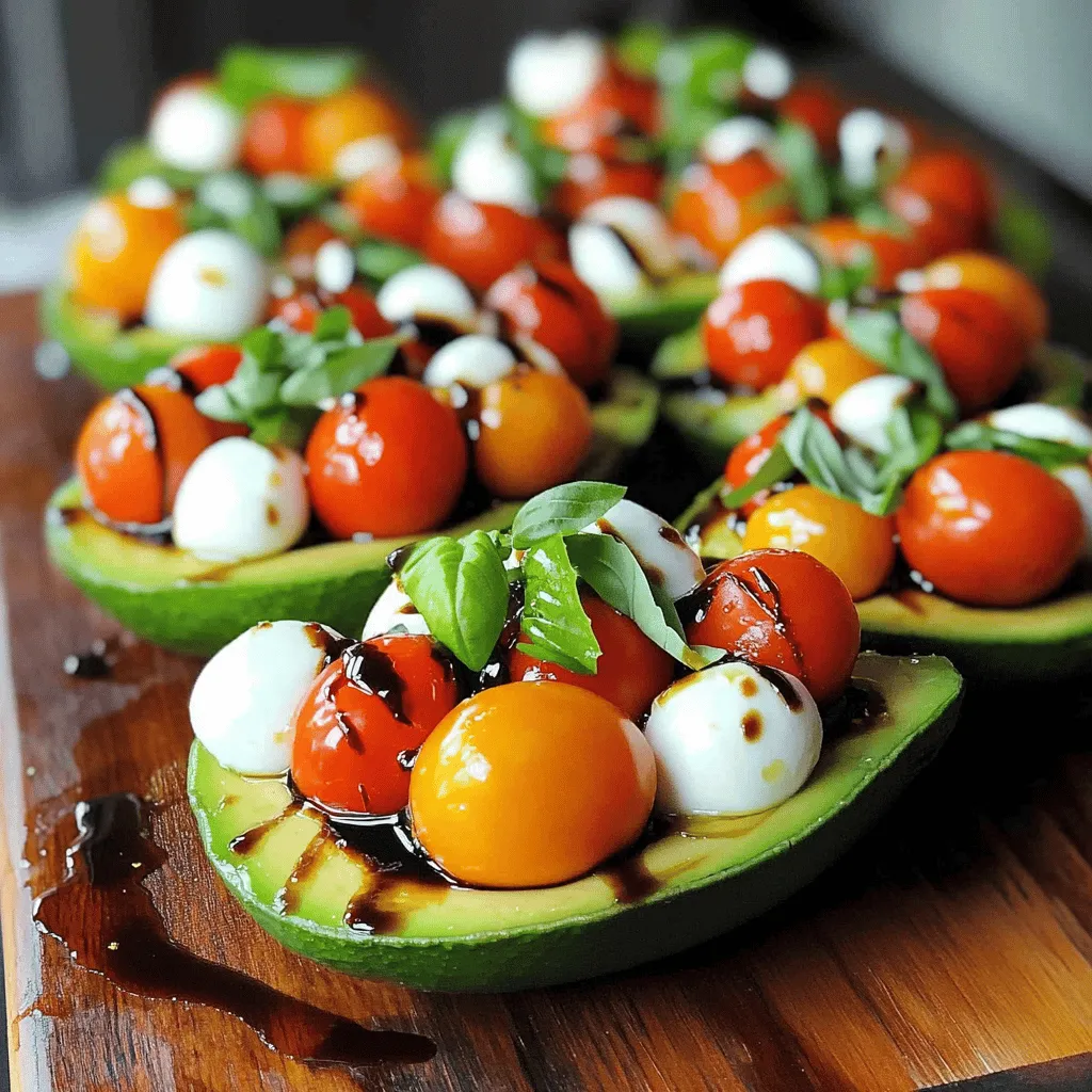 Caprese Stuffed Avocado Fresh and Flavorful Delight