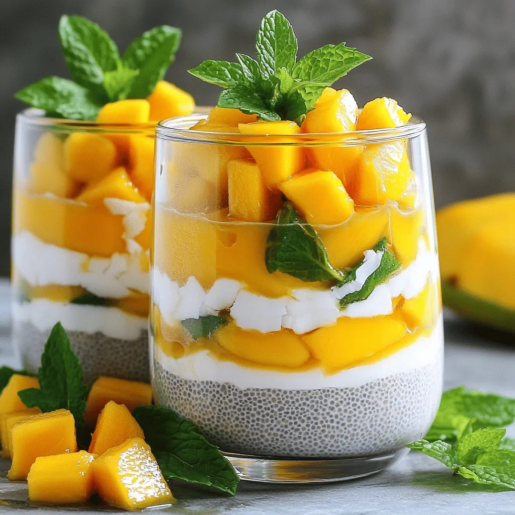 Mango Coconut Chia Pudding Delightful and Creamy Treat