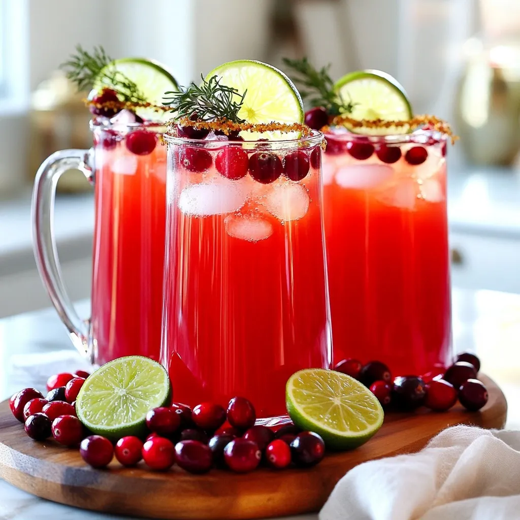 Sparkling Cranberry Limeade Refreshing Drink Recipe