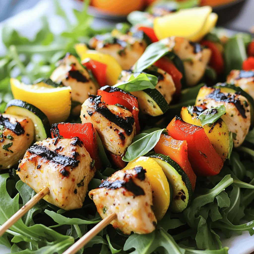 Lemon Basil Chicken Skewers Juicy Grilled Delight
