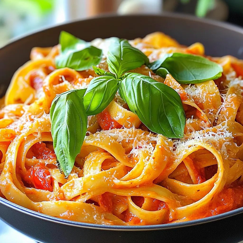 Creamy Roasted Red Pepper Pasta Delightful and Simple