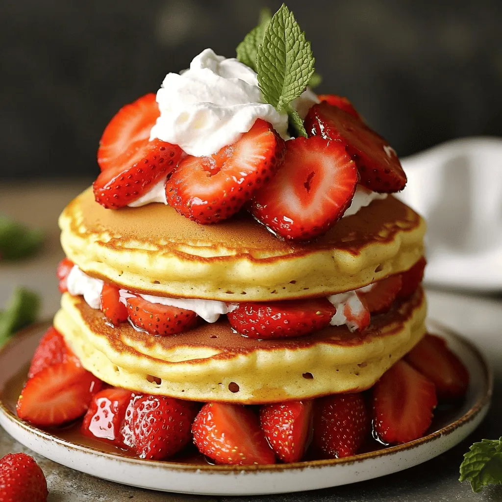 Strawberry Shortcake Pancakes Flavorful Breakfast Treat