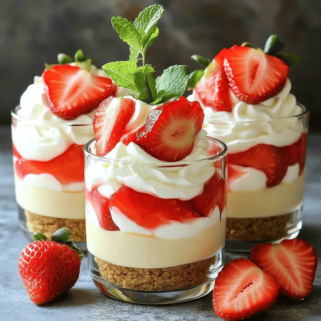 No-Bake Strawberry Cheesecake Cups Deliciously Easy Treat