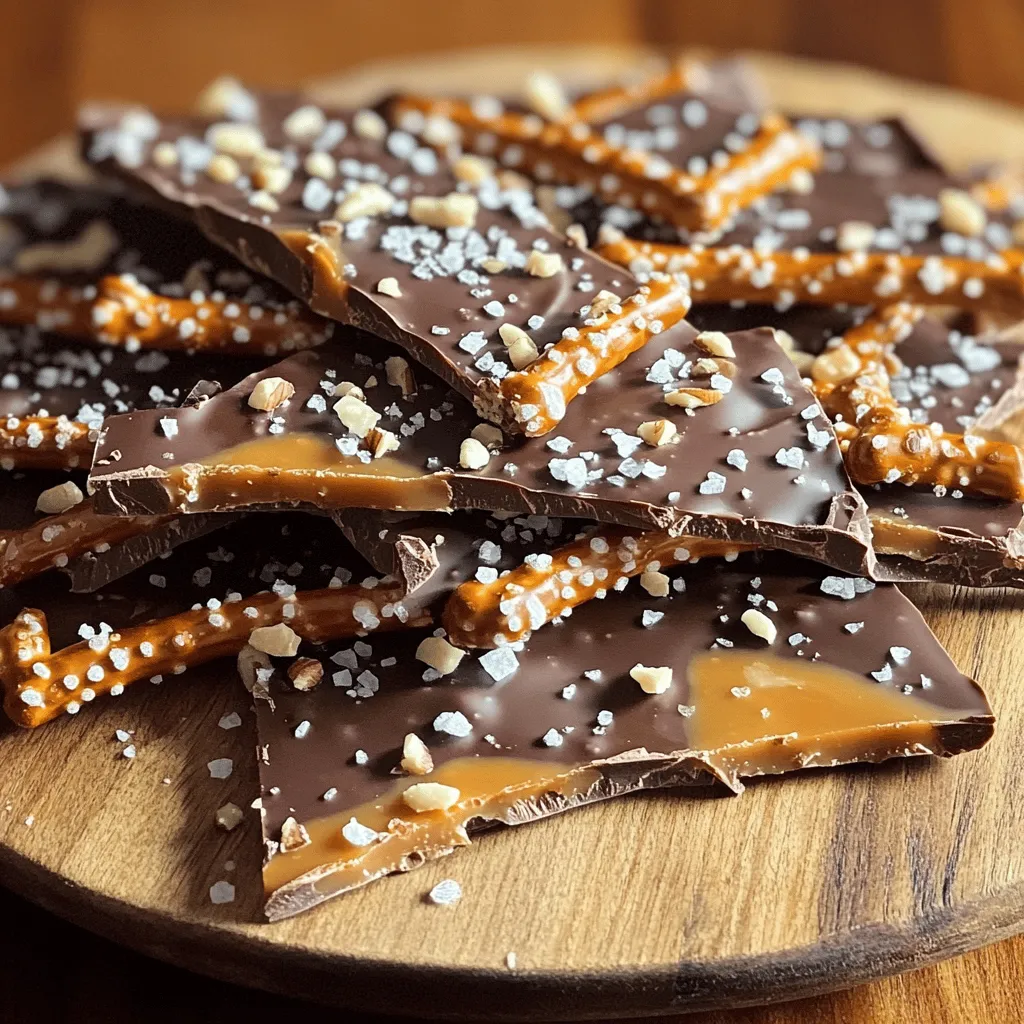 Chocolate Caramel Pretzel Bark Tasty Sweet Treat
