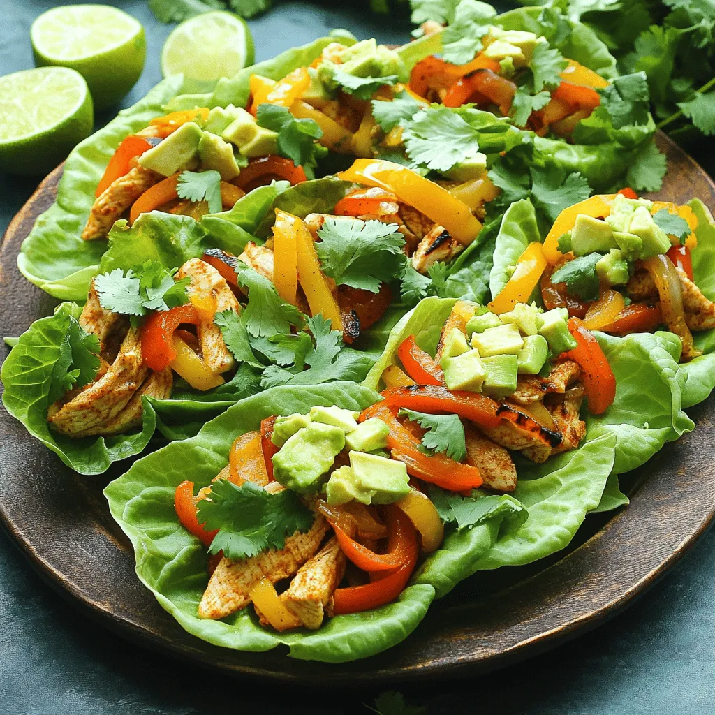 Chicken Fajita Lettuce Wraps Fresh and Flavorful Meal