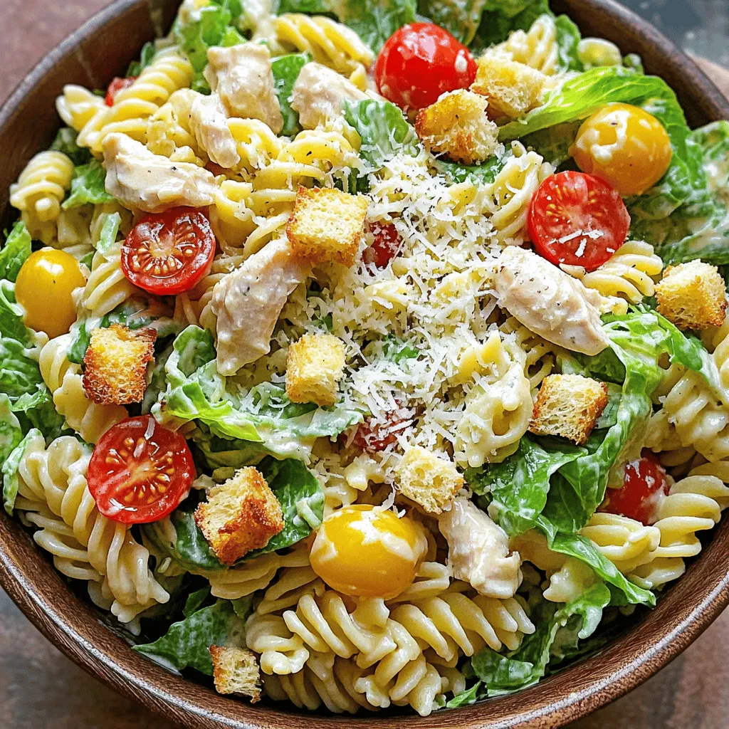 Chicken Caesar Pasta Salad Flavorful and Simple Dish