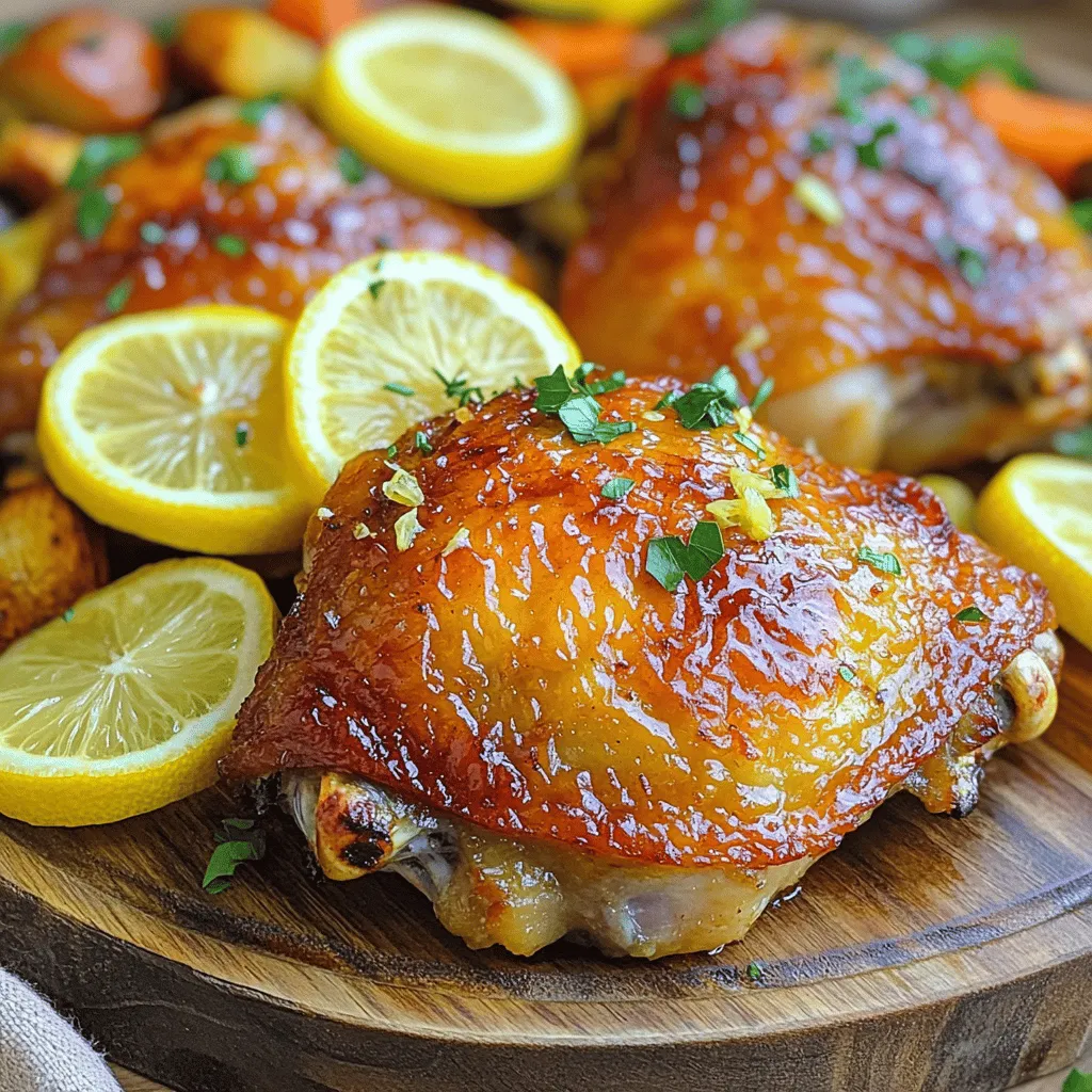 Lemon Garlic Roasted Chicken Thighs Savory Delight