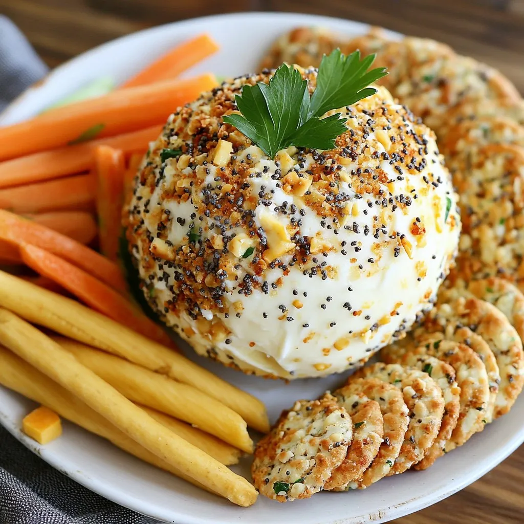 Everything Bagel Cheese Ball Creamy and Flavorful Dish