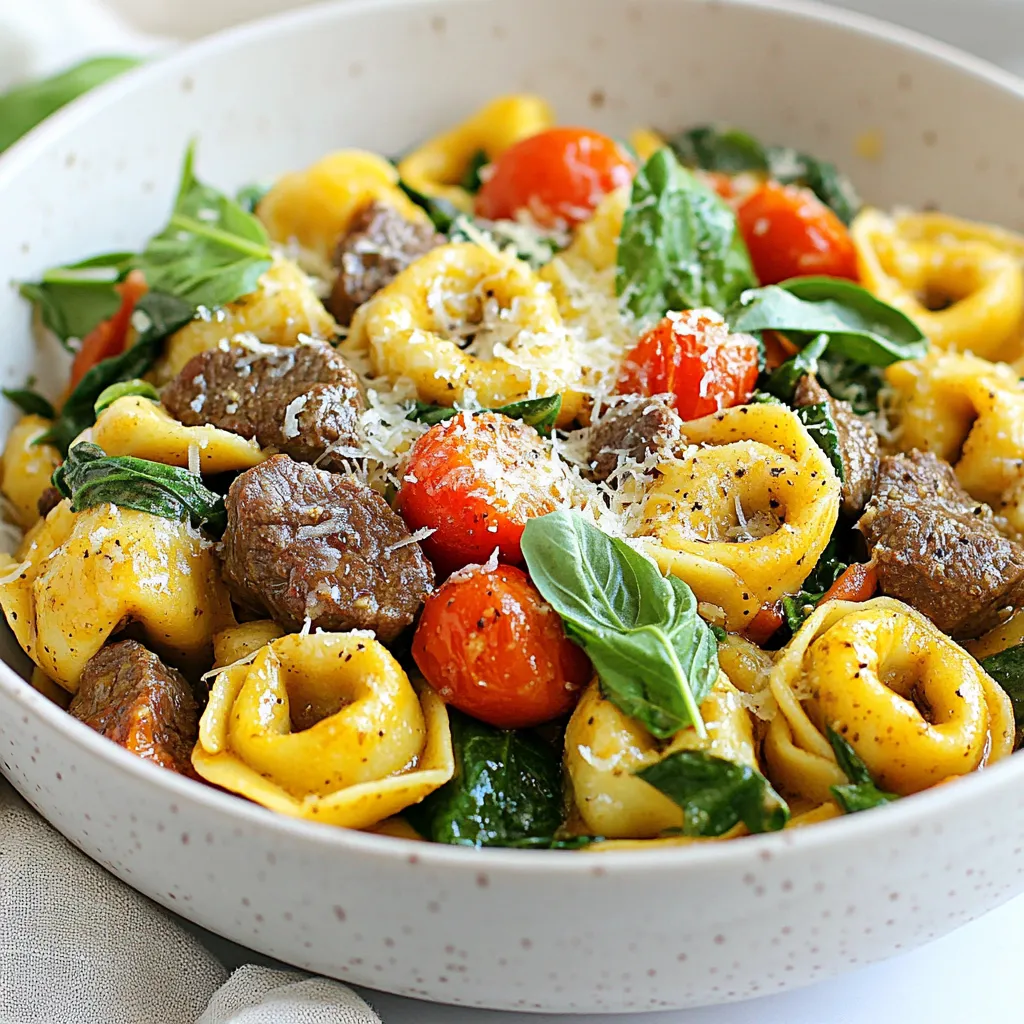 Garlic Butter Beef Tortellini Quick and Tasty Meal