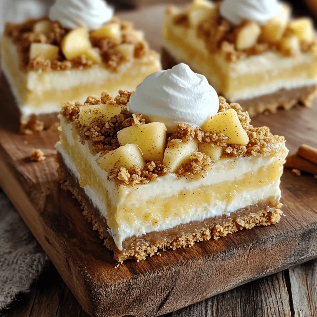 Apple Crisp Cheesecake Bars Delightful Dessert Treat