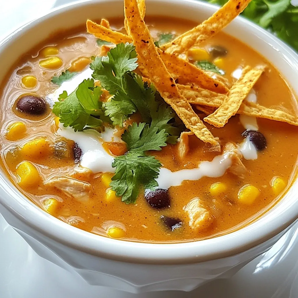 Creamy Chicken Enchilada Soup Flavorful and Easy Recipe