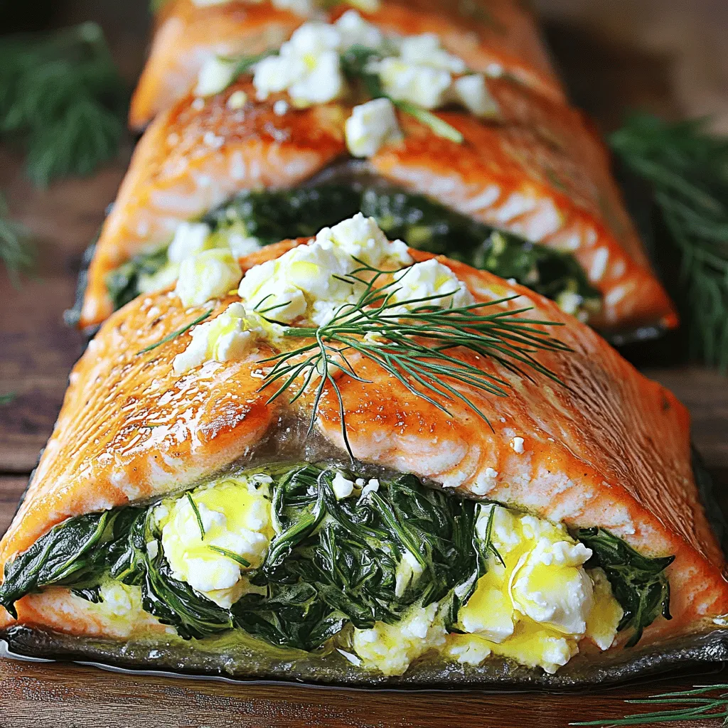 Feta Spinach Stuffed Salmon Flavorful Dinner Delight