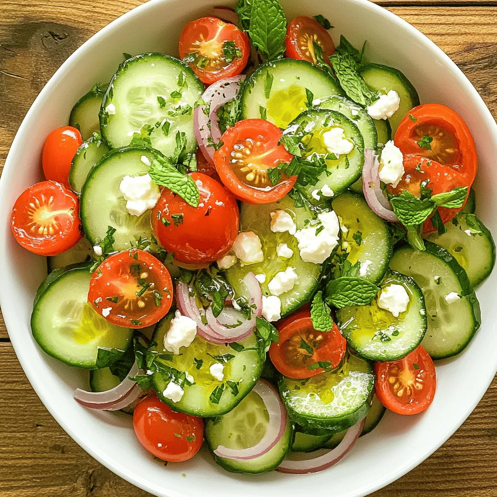 Cucumber Mint Salad Refreshing and Light Dish