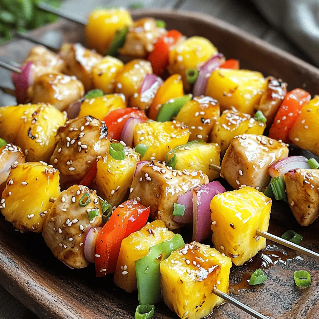 Teriyaki Chicken Pineapple Skewers Flavorful Grill Treat