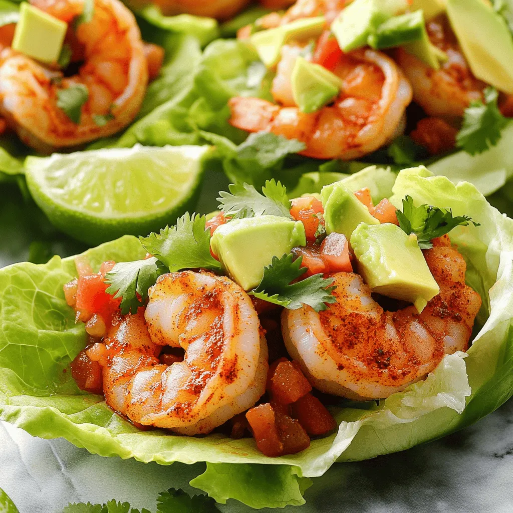 Spicy Shrimp Taco Lettuce Wraps Fresh and Flavorful