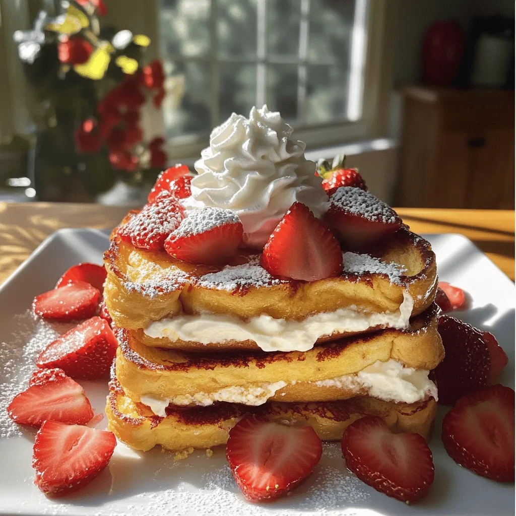 Strawberry Cheesecake Overnight French Toast Delight