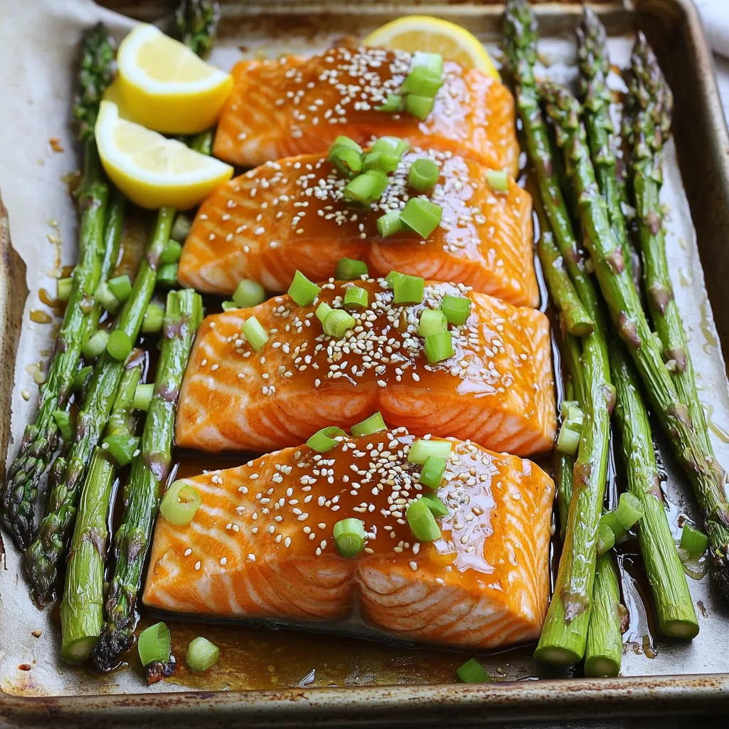 Honey Garlic Salmon &#038; Asparagus Sheet Pan Delight