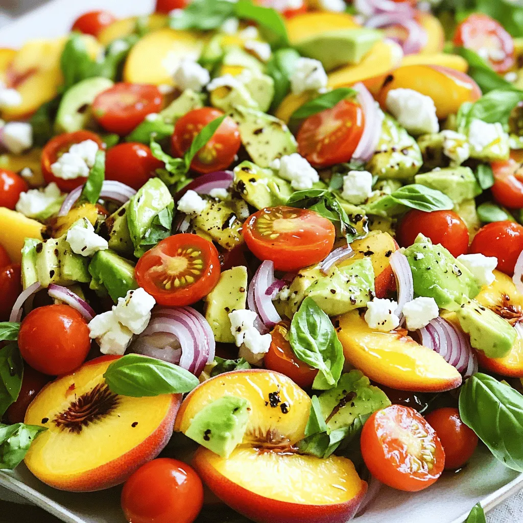 Peach and Avocado Salad Fresh and Flavorful Delight