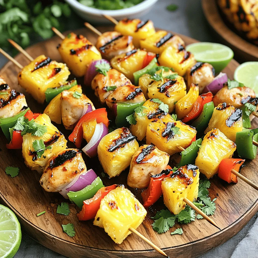 Pineapple Chicken Skewers Tasty Grilled Delight