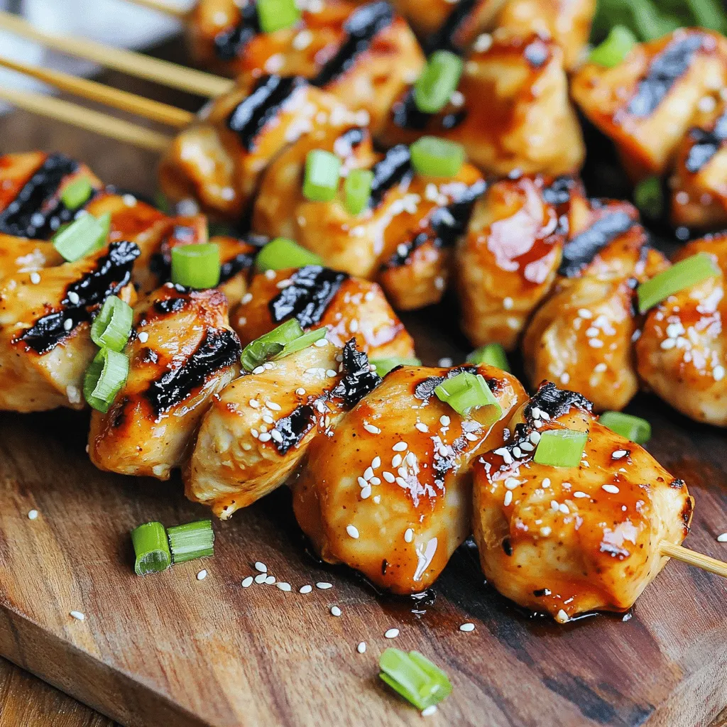 Honey Sriracha Chicken Skewers Flavorful Grilling Delight