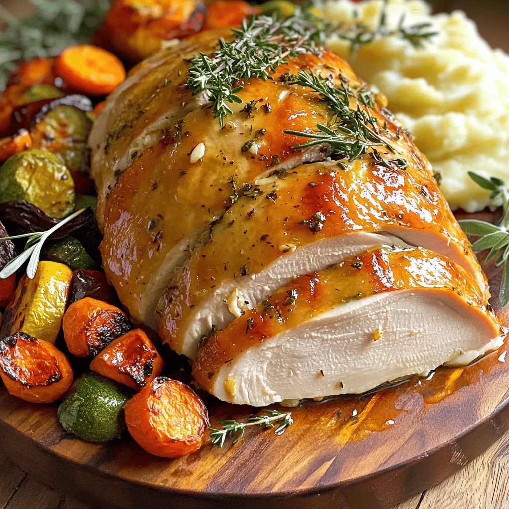 Garlic Herb Butter Roasted Turkey Breast Delight