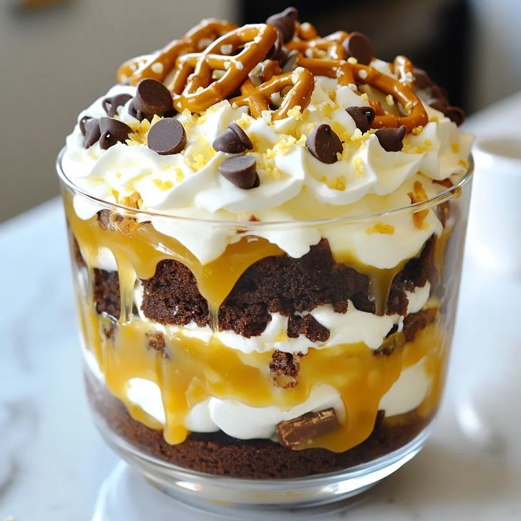 Salted Caramel Brownie Trifle Decadent Dessert Delight